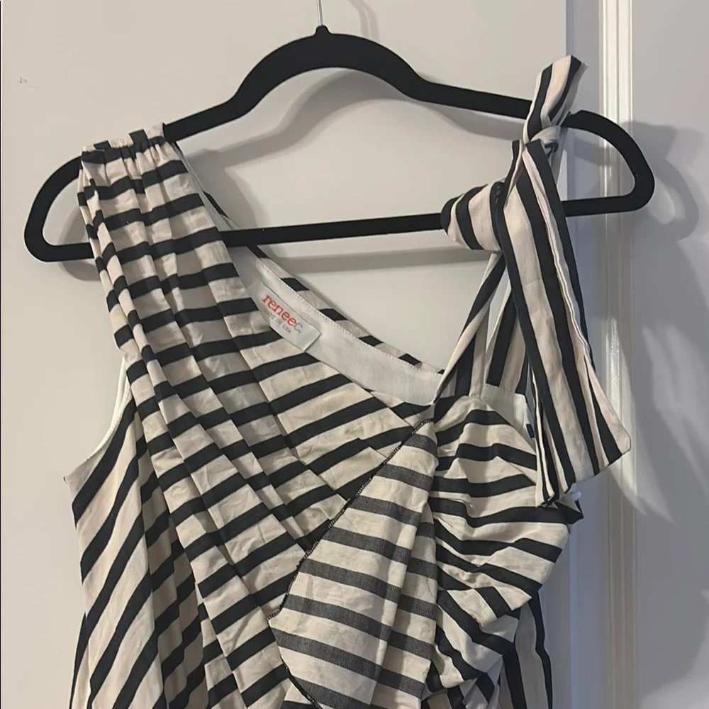 NWOT Striped Black and White Dress - Picture 3 of 3